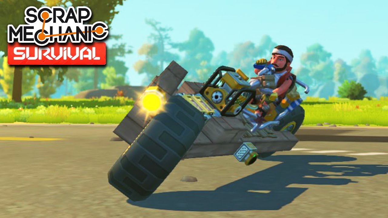 SELF BALANCING BIKE! JANKY BUT FUN MOTORCYCLE! | Scrap Mechanic Survival Gameplay/Let's Play E10