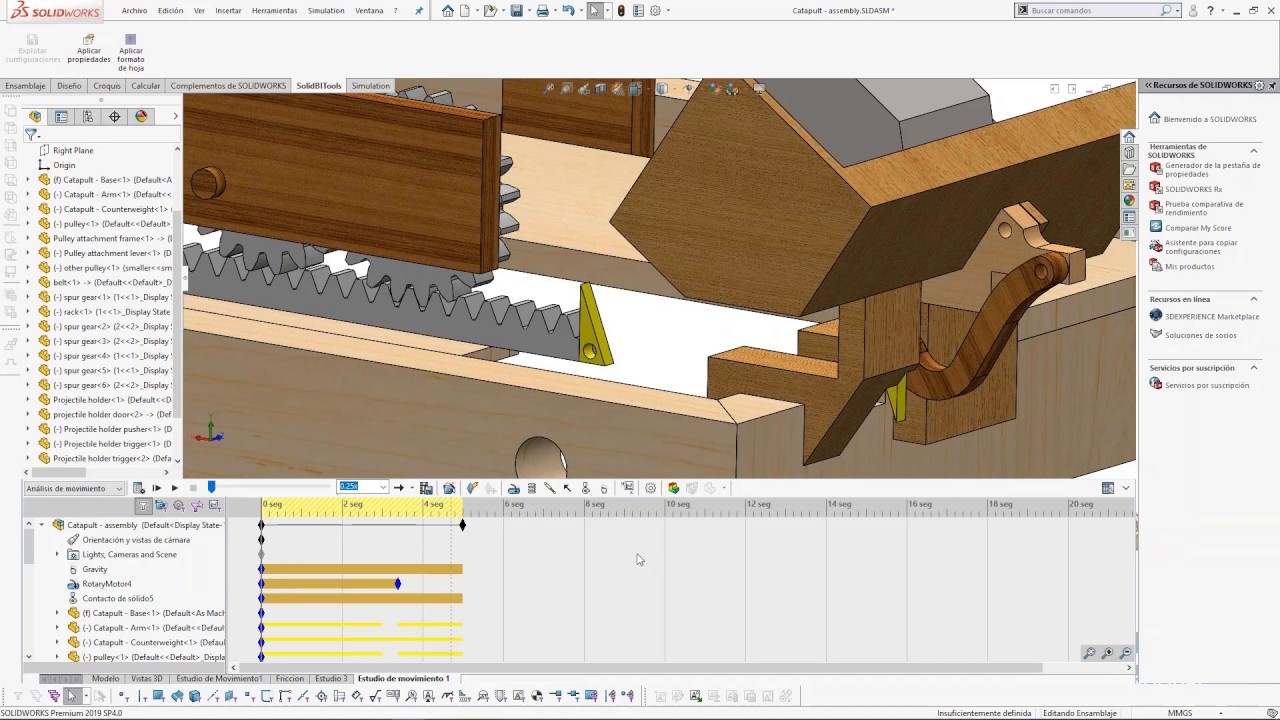 SOLIDWORKS Motion - Análisis cinemático y dinámico de mecanismos
