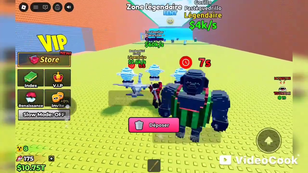 Je teste tsunami au brainrot avec 0 robux