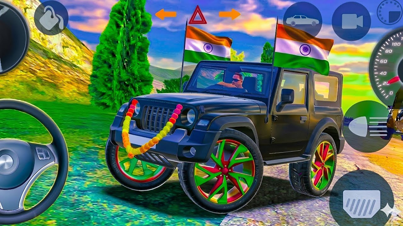 Dollar (Song) Shidu Mosewala Modified Mahindra White Thar Indian Cars Simulator 3D Gameplay Part-99