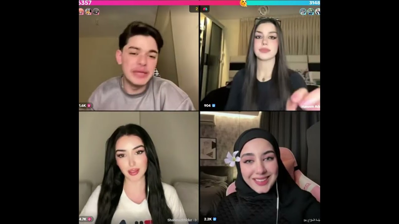 احمد وليد رباعي مع حنين و فاضمه وعمار كلو حمااااس وقصف جبهات كلو ضحك