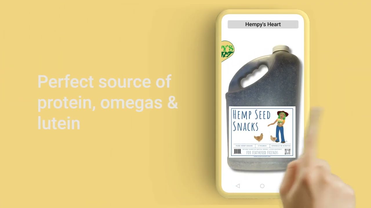 Hempy's Heart Hemp Seed Snacks for Feathered Friends