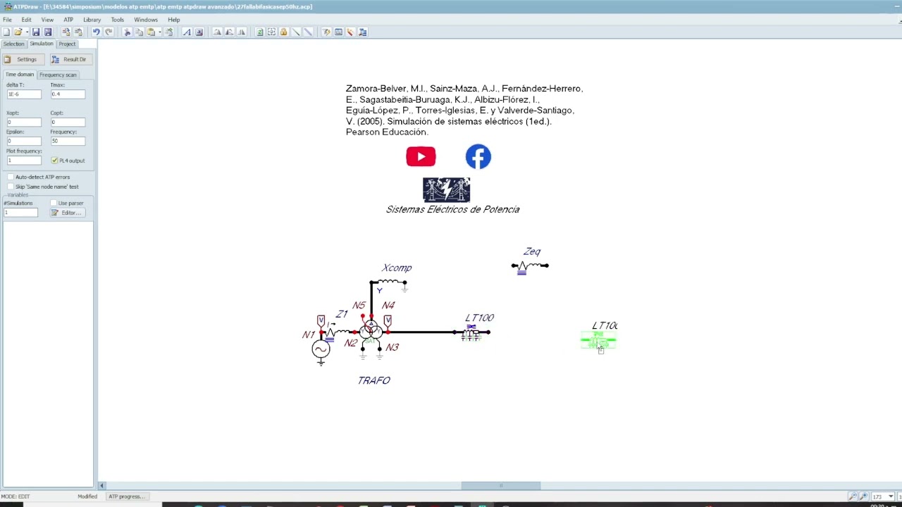 32 FALLA BIFÁSICA EN 220KV (1A. PARTE) EN ATP – EMTP CON ATPDRAW