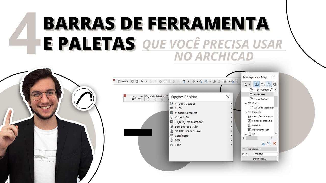 4 barras de ferramenta e paletas que você precisa usar no Archicad | Hub Prática Criativa