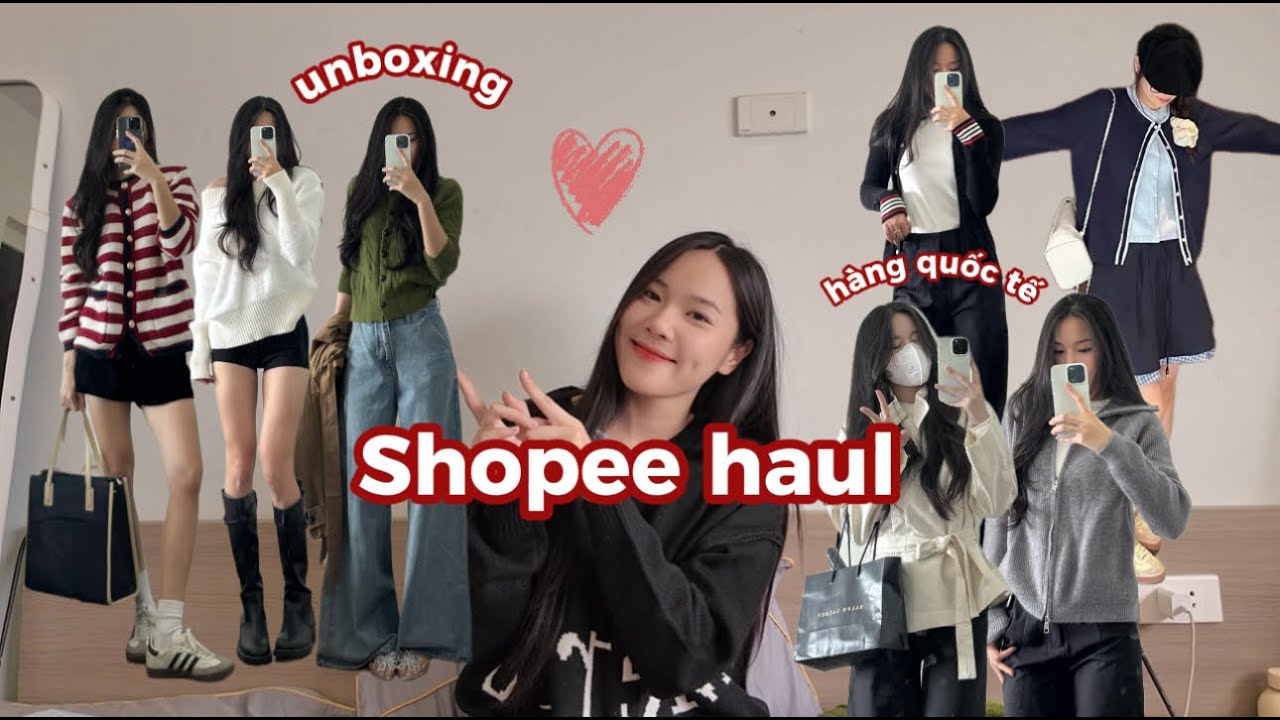 SHOPEE HAUL | Unboxing hang quốc tế đồ mùa đông 2024, mẹo phối đồ | Linh Linh đây