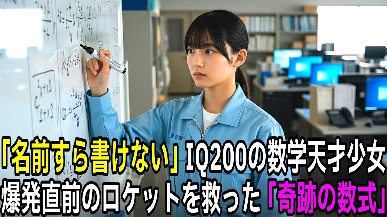 「名前すら書けない」中卒清掃員。実はIQ200の数学天才で、爆発直前のロケットを少女の数式が救った奇跡の物語。【感動する話】【朗読】