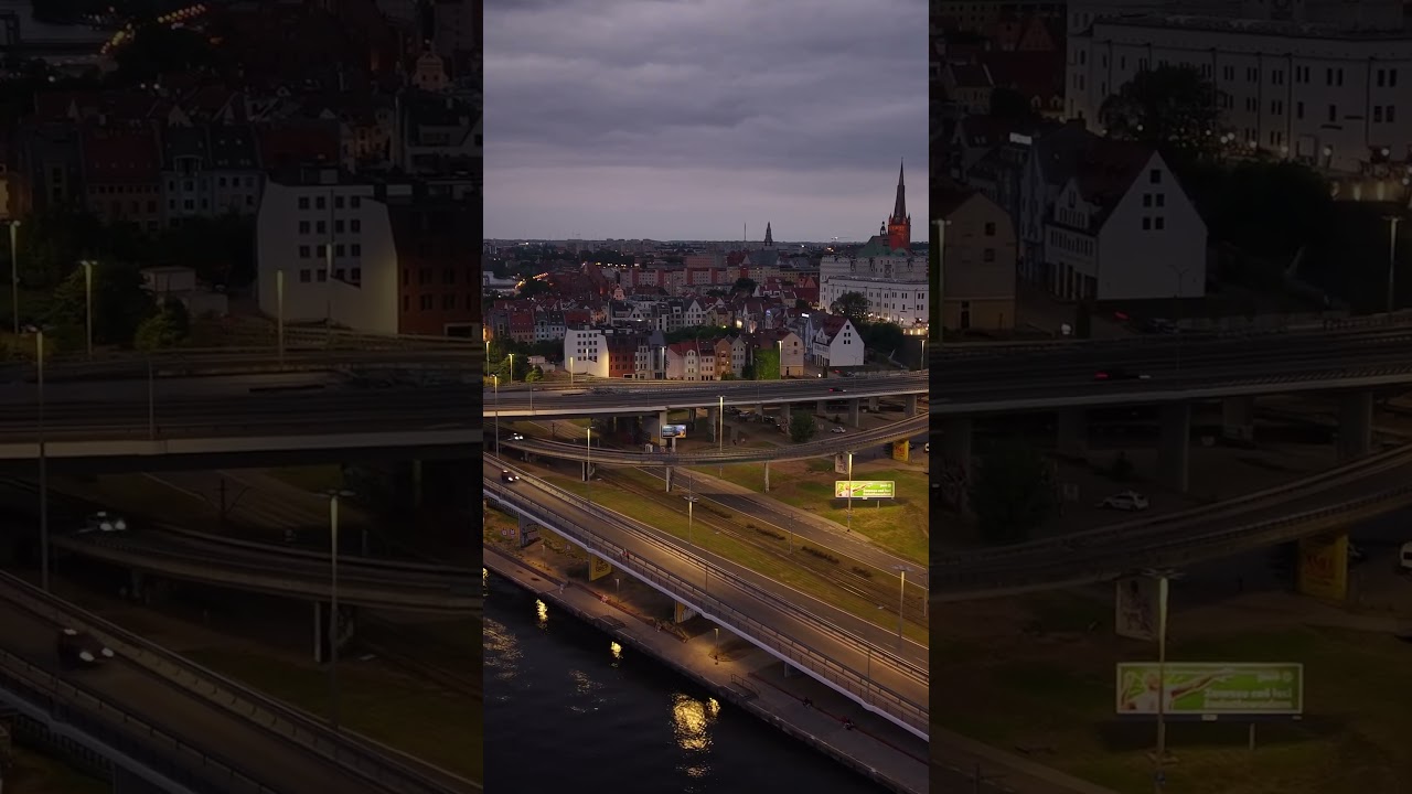 Szczecin nocą &ndash; magiczna panorama miasta #Szczecin Lato 2025