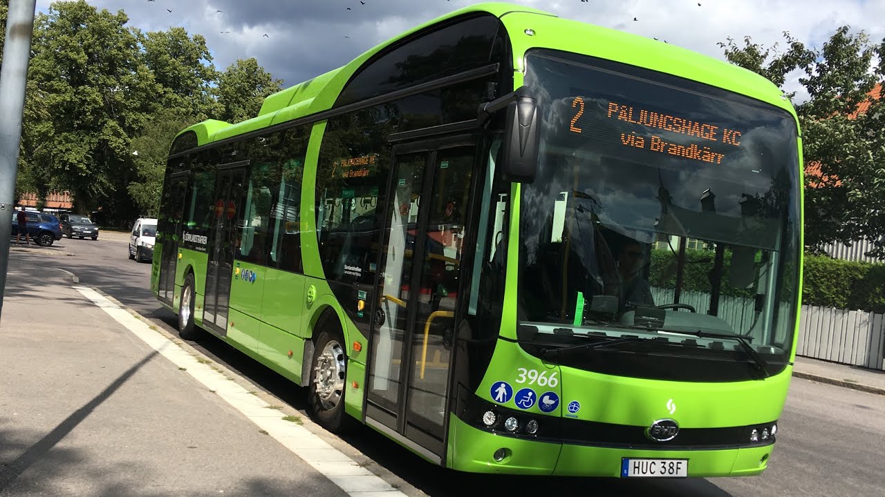 Bus ride line 2 from Mejramvägen to Nyköping bstn.