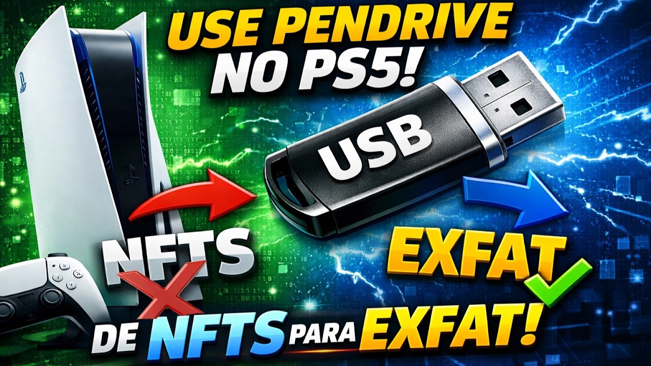 COMO PASSAR GAMEPLAY DO PS5 PARA PEN DRIVER - FORMATAÇÃO CERTA NO PEN DRIVER