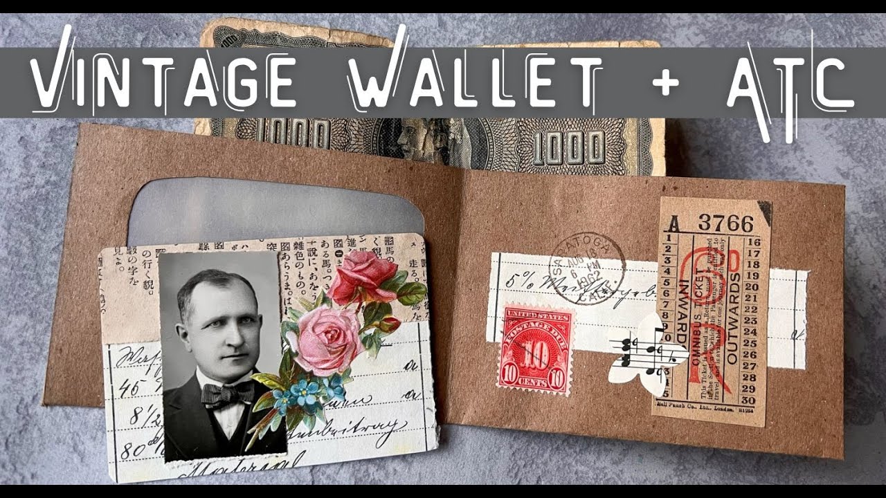 Collage paper wallet tutorial + collage art ATC