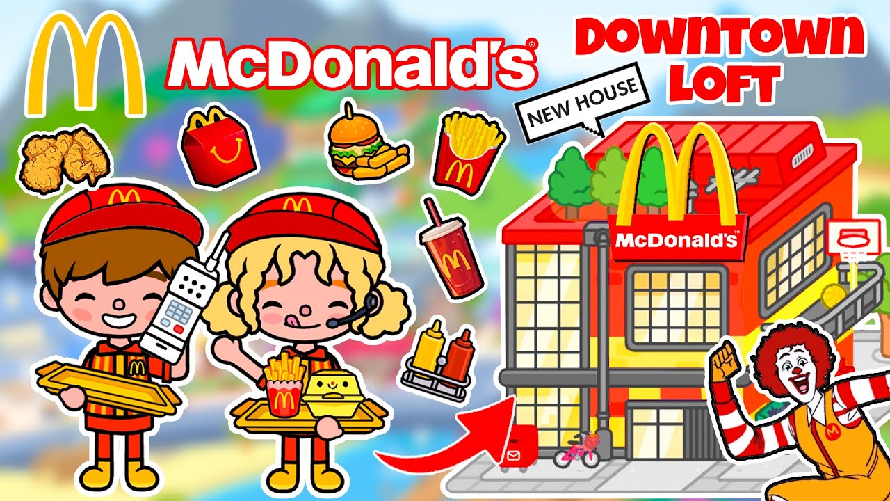 How to Build a McDonald's in Toca Boca 🍔 Downtown Loft! 🏡Toca Boca House Ideas 🎀 Toca Life World