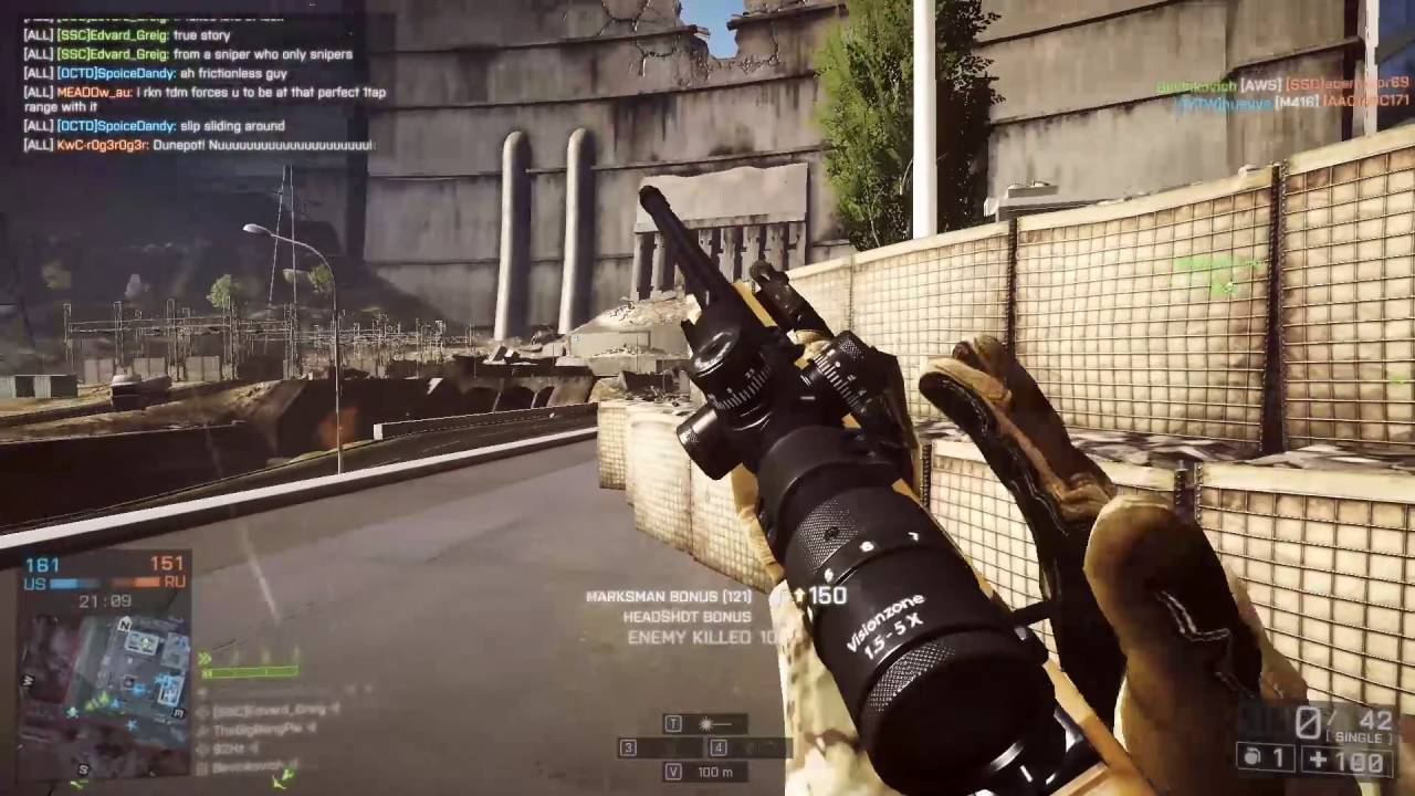 Battlefield 4: L115 Aggressive Sniper 70-10 TDM Round