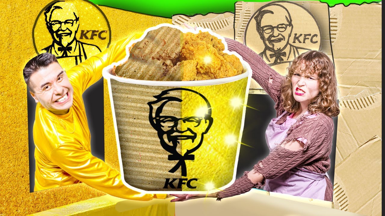 RICH VS BROKE KFC | WE OPEN AT HOME FRIED CHICKEN DRIVE THRU RESTAURANT BY SWEEDEE