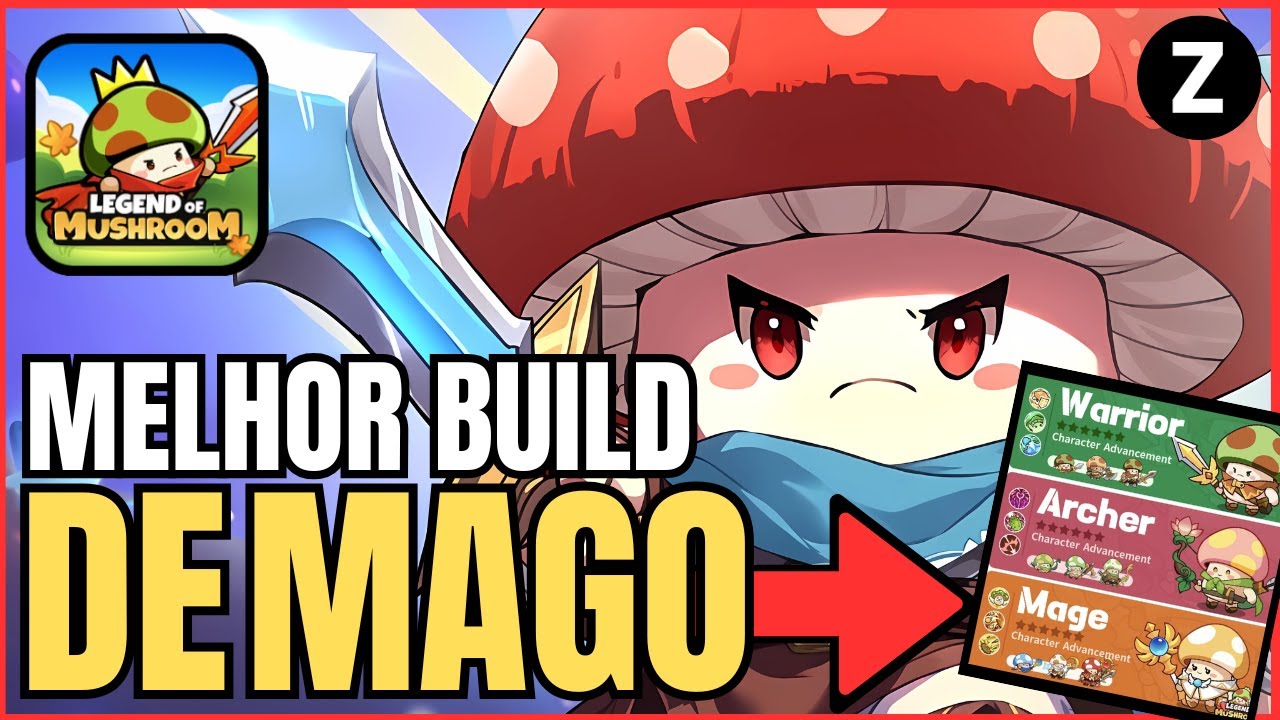 TOP 1 Build Mais FORTE de MAGO Atualizada no Legends of Mushroom!