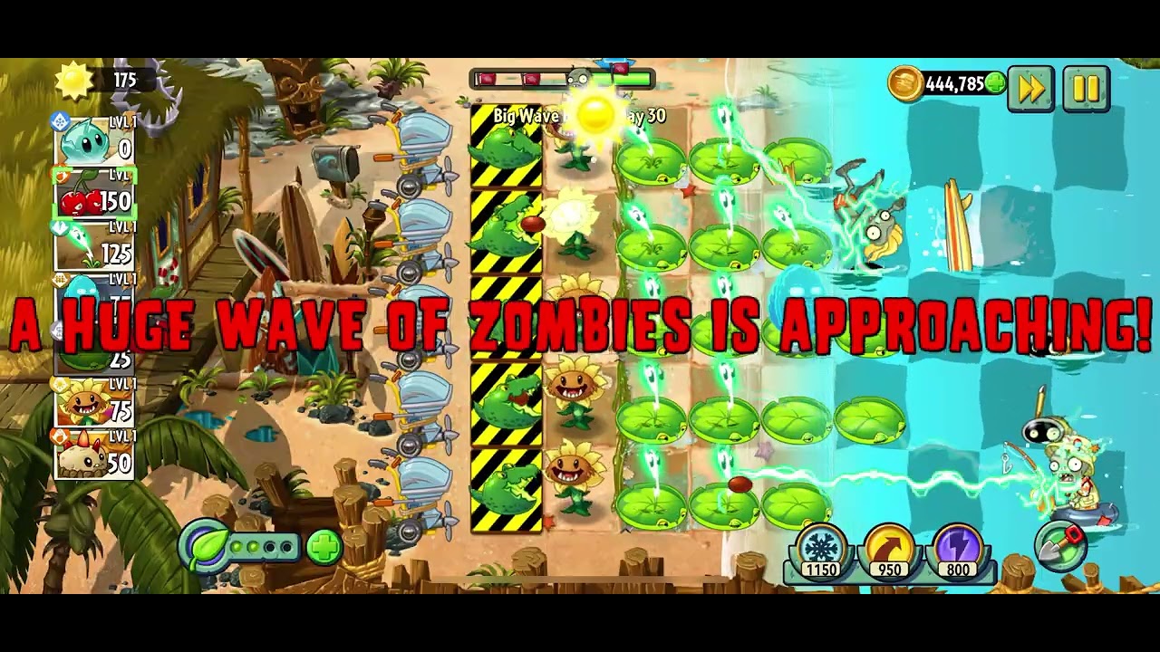 Another VERY HARD Level in Plants VS Zombies 2