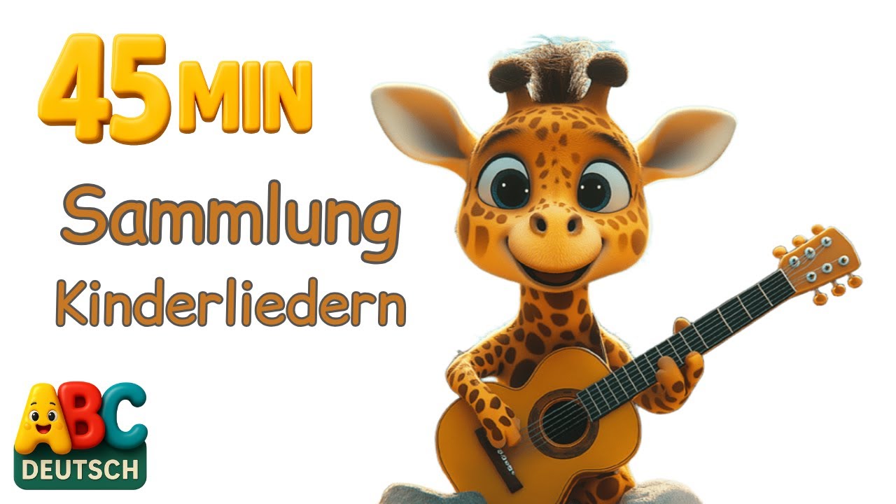 45 min. Deutsch Lernen mit Liedern 🎶 | Farben, Tiere, Zahlen, ABC & mehr!