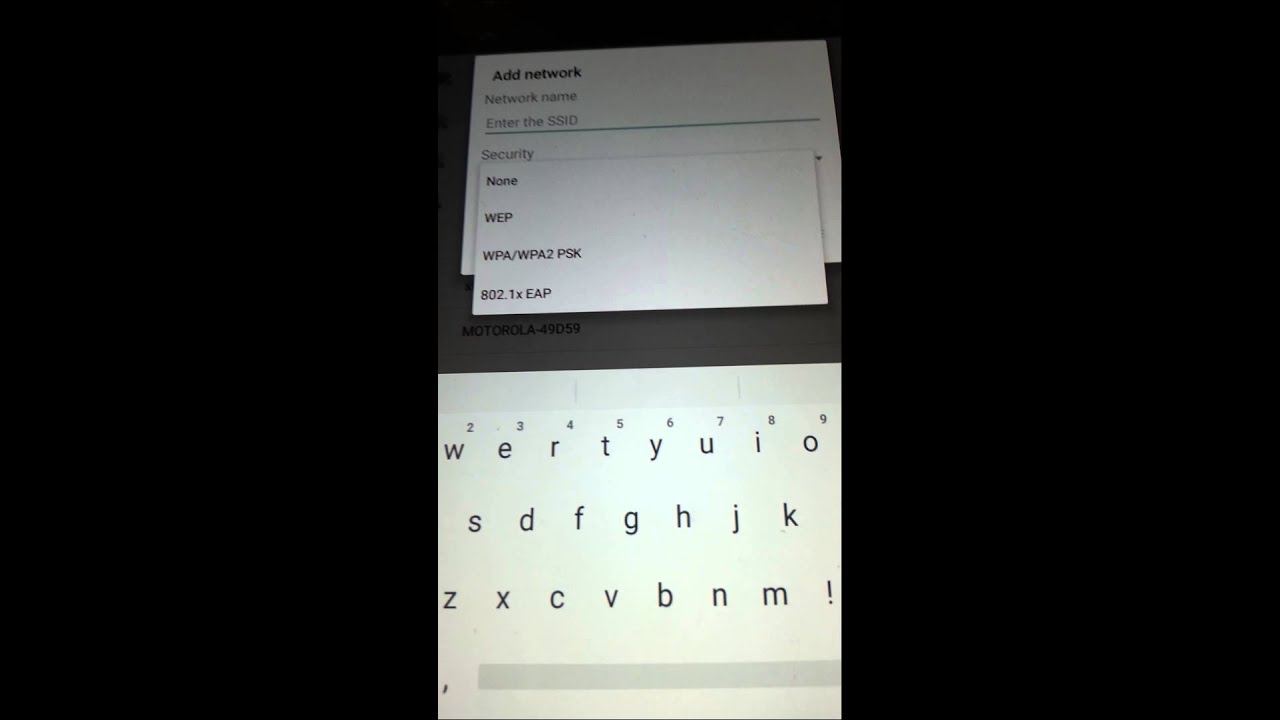 Nexus 7 not connecting to wifi network