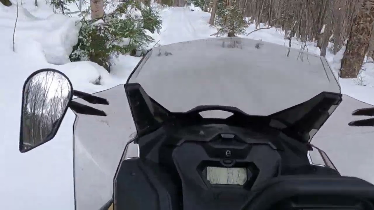 SKIDOO Détour du cotoyage Lac Long par érablière.