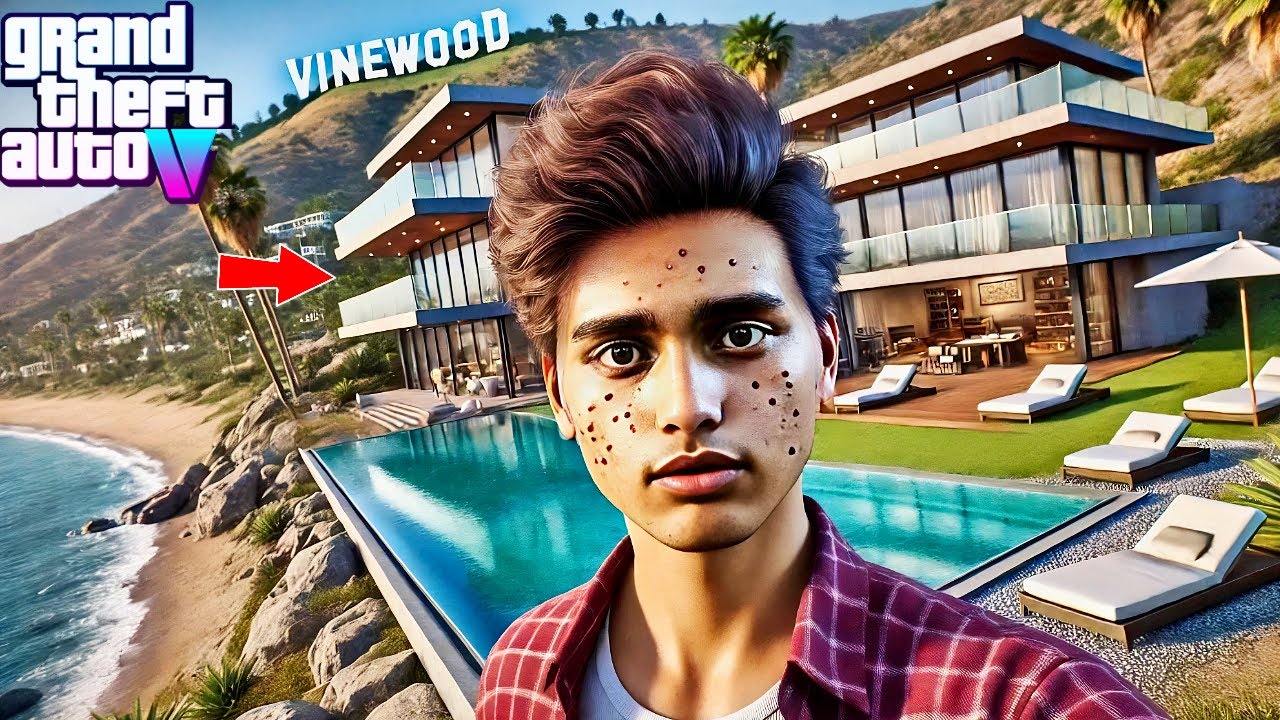 😱Indian Teen Billionaire's Luxury Family Beach Mansion-GTA 5 Real Life Teen Mod Remastered Season 1