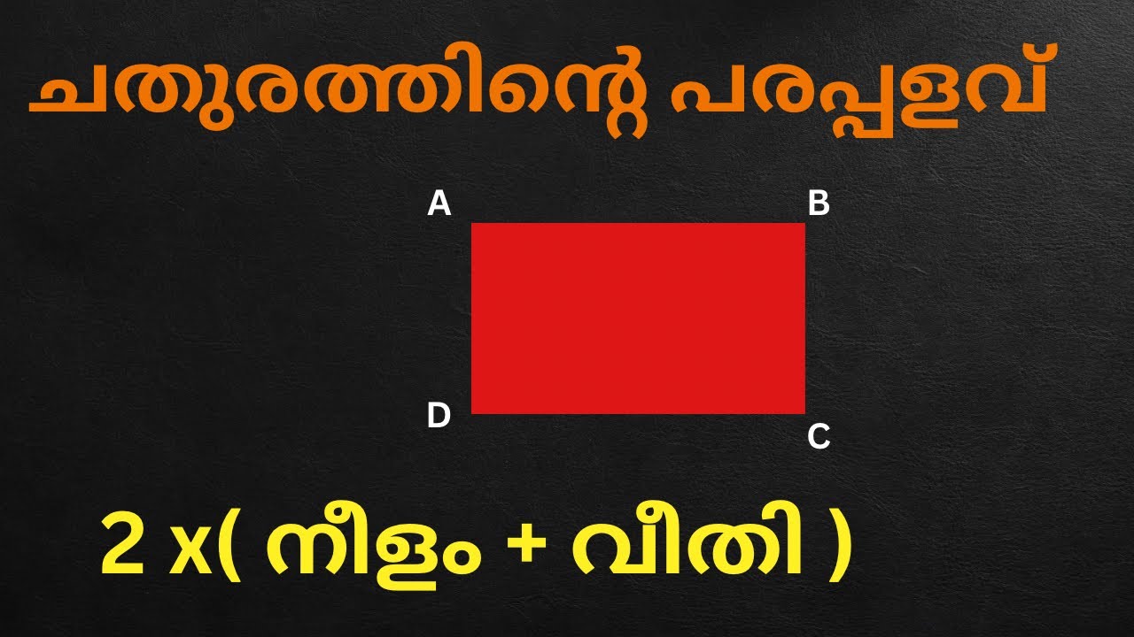 ചതുരത്തിന്റെ പരപ്പളവ് | Area of a rectangle | Chathurathinte parappalavu