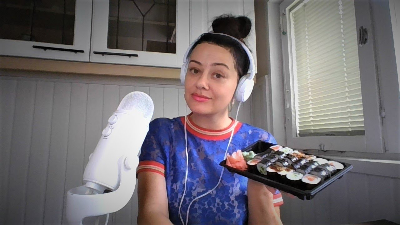 ASMR Suomi/sushi mukbang, maistan sushia ensimmäistä kertaa