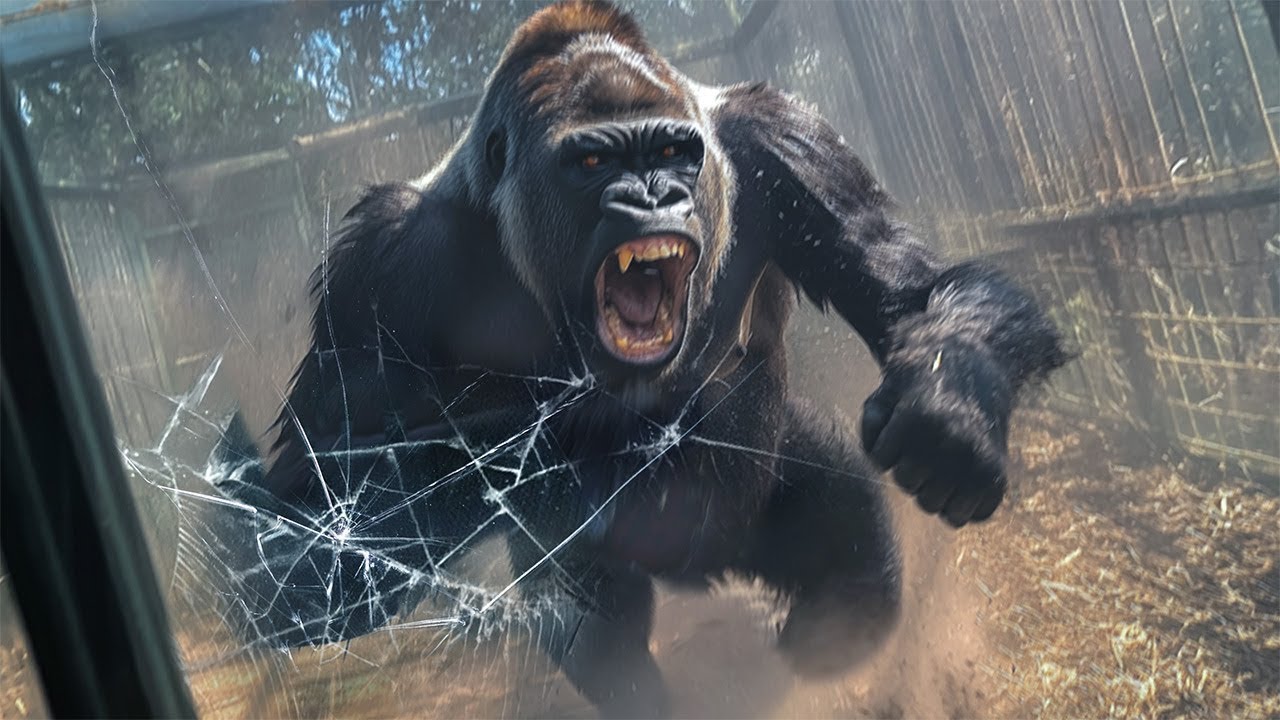 Quando animais perigosos não sabem o que é vidro