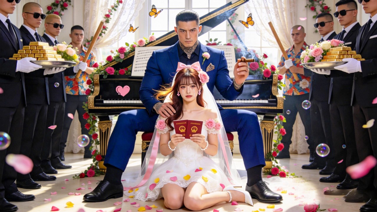 لقد تم ملاحقتها، فاختبأت في غرفة زعيم العصابة البالغ من العمر 45 عامًا! فأعطاها حبًا عميقًا طوال الل