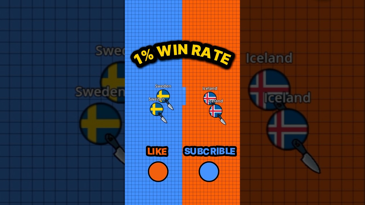 SWEDEN vs ICELAND: Territory wars #shorts  #marbleterritorywar