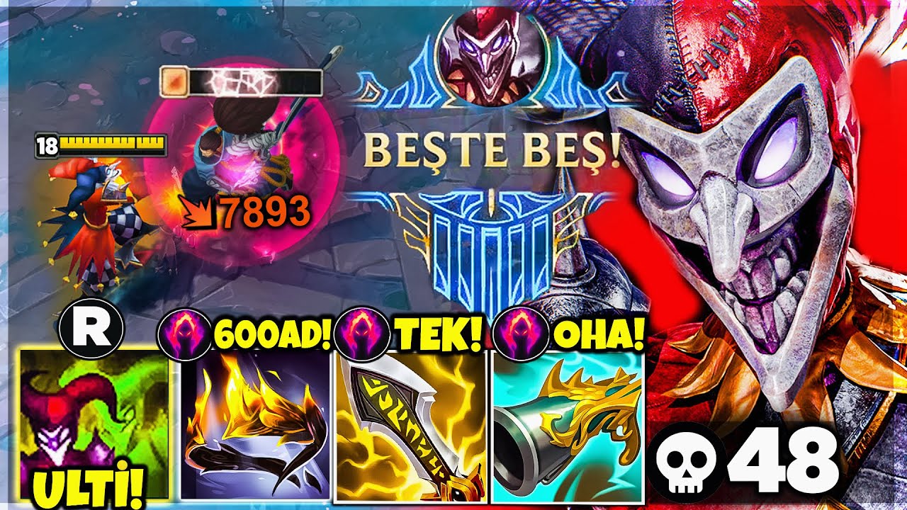 48 KİLL 58 Kara Hasat 1 PENTA SHACO !! Minyon Gibi Adam Tekledim !!