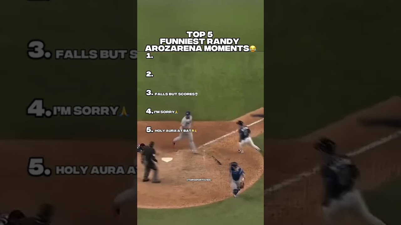 TOP 5 FUNNIEST RANDY AROZERENA MOMENTS🤣 #mariners #randyarozarena #mlb #baseball #top5