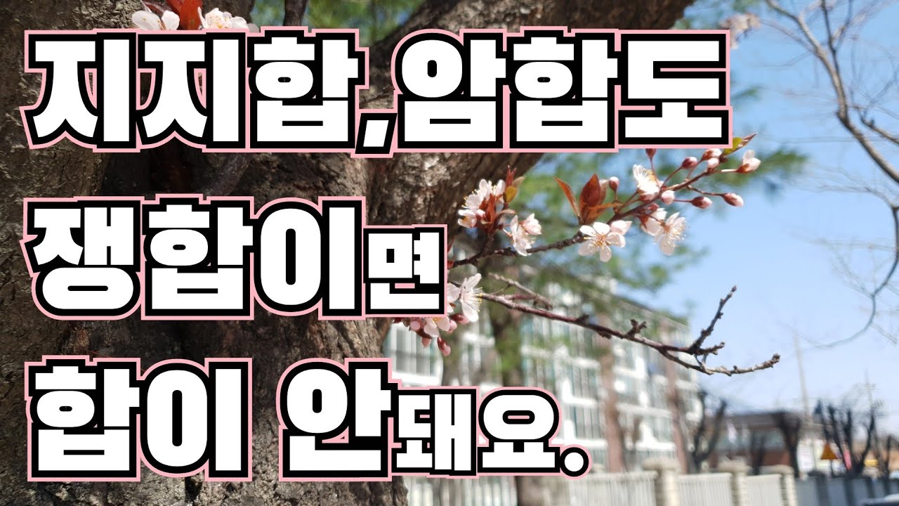 지지합,암합도 쟁합이면 합이 안돼요.