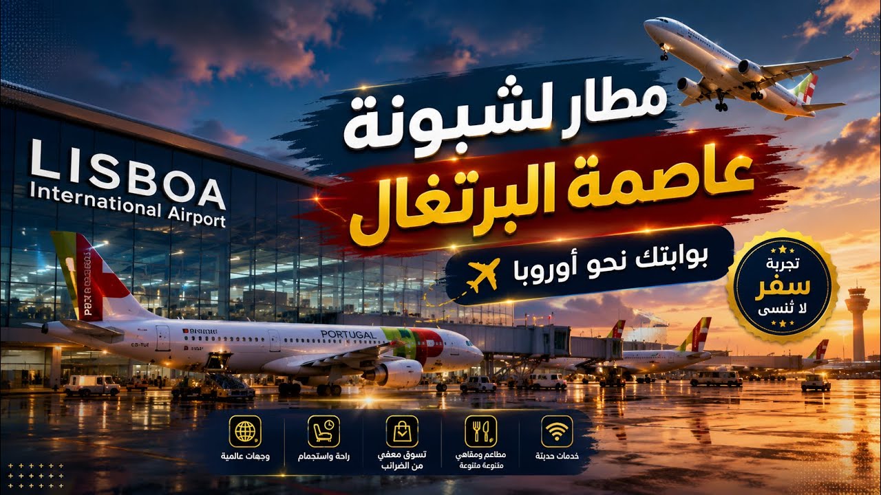 مطار لشبونة البرتغال🇵🇹