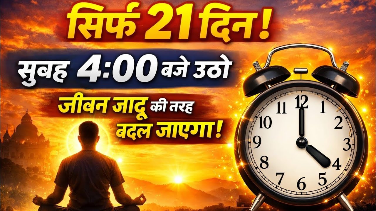 सिर्फ 21 दिन सुबह 4:00 बजे उठो जीवन जादू की तरह बदल जाएगा #morningmeditation 