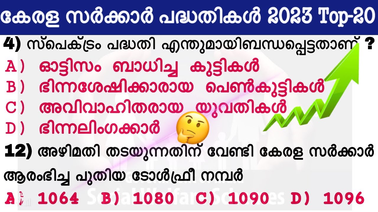 Kerala Government Schemes Questions (2022-23) || കേരള സർക്കാർ പദ്ധതികൾ Top20 | #keralapsc #ujwalpsc