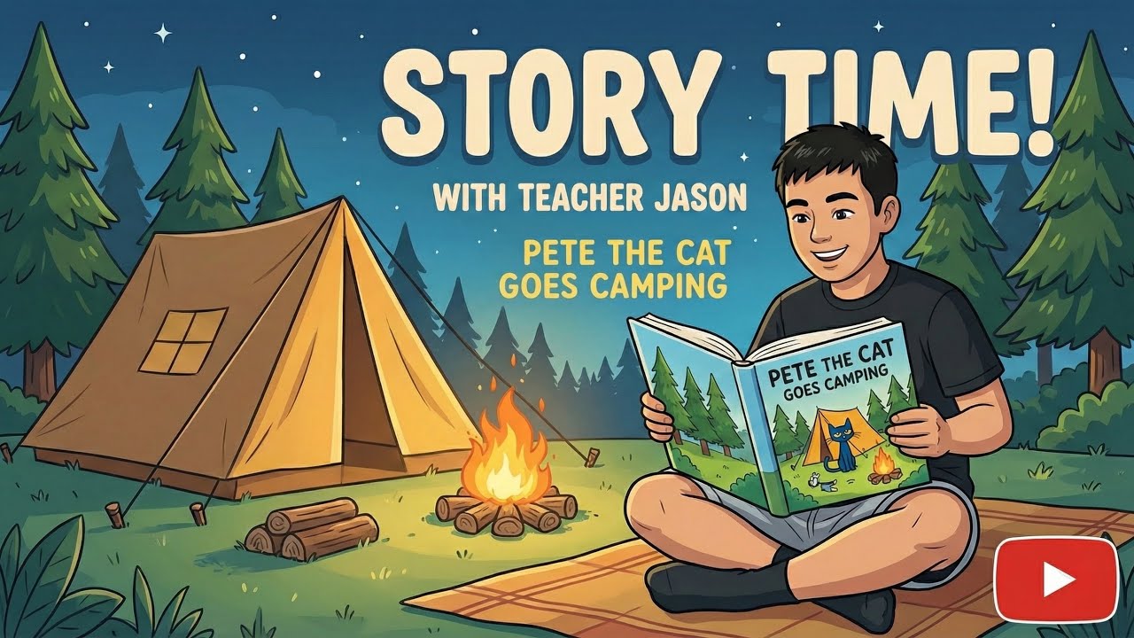 Pete the Cat Goes Camping | Read Aloud with Teacher Jason