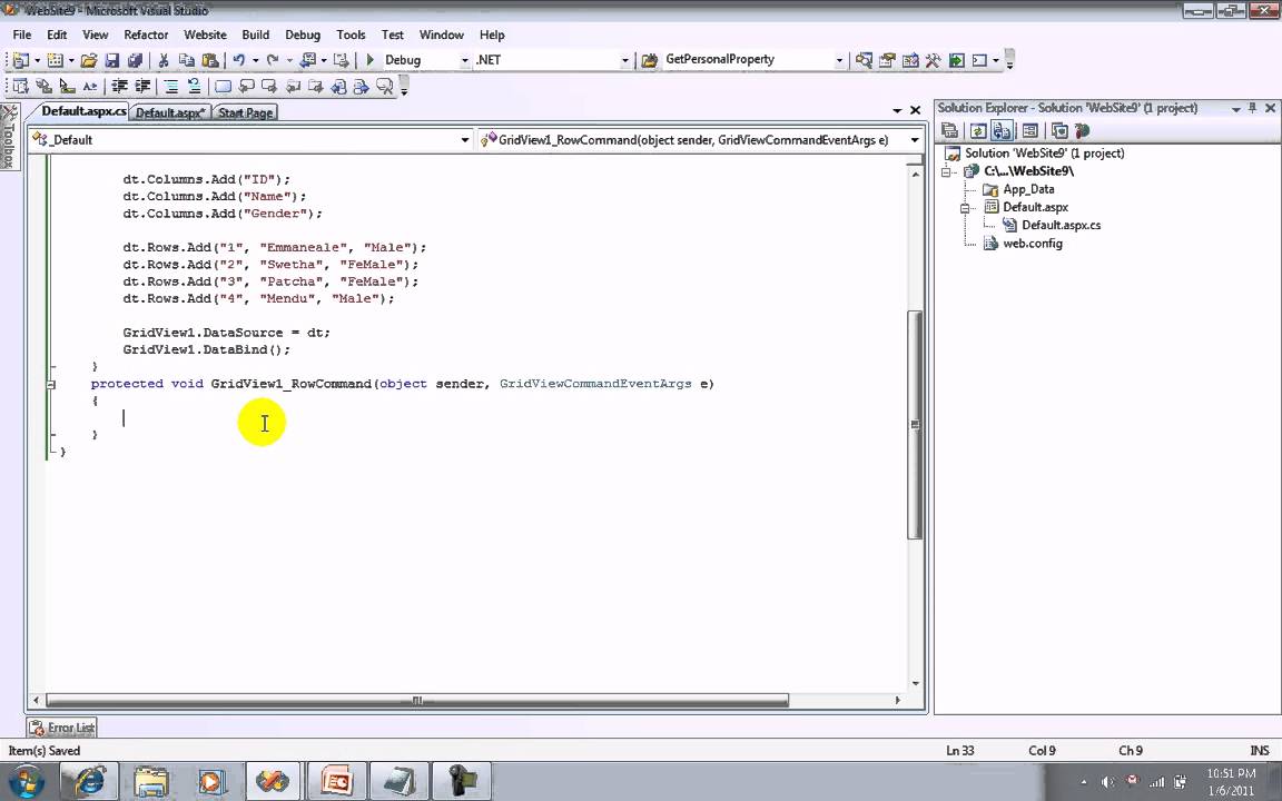 Select Command in a GridView Control in ASP.Net (www.mendublog.blogspot.com)