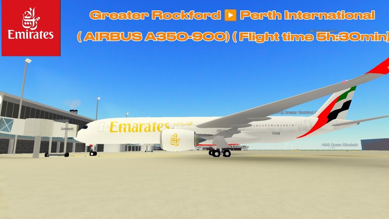 Emirates ( Greater Rockford ▶️ Perth international) #roblox #aestheic #ptfs #video #robloxvid 