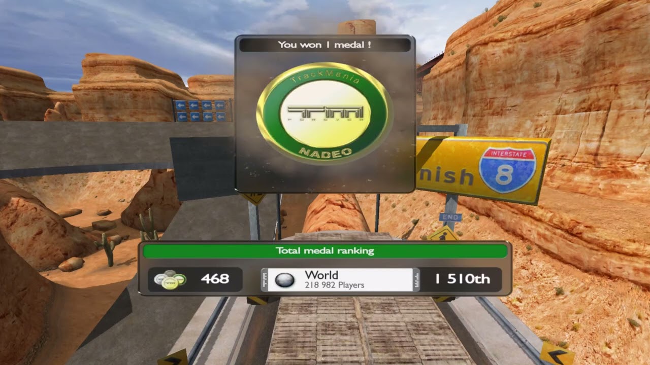 Trackmania United Forever - All Nadeo Medals on Red Desert Star Tracks