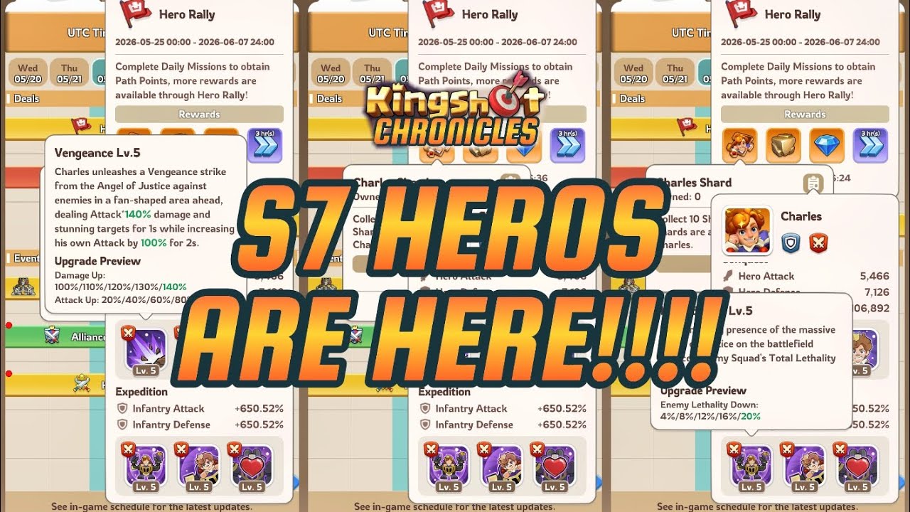 NEW Kingshot S7 Hero&rsquo;s are HERE! Charles sneak-peak! 🕺🏽 #kingshotgameplay #kingshotgames 