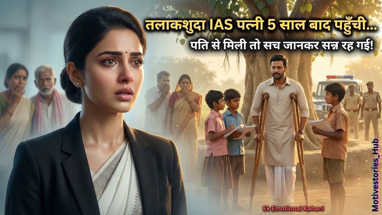 तलाकशुदा IAS पत्नी 5 साल बाद पहुँची… पति से मिली तो सच जानकर सन्न रह गई! Hindi Emotional Story