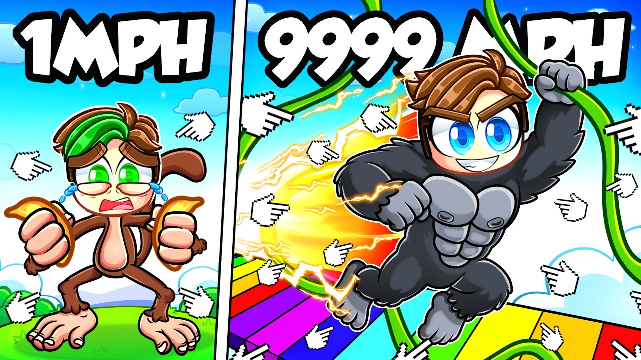 Becoming the FASTEST MONKEY in Roblox Race Clicker