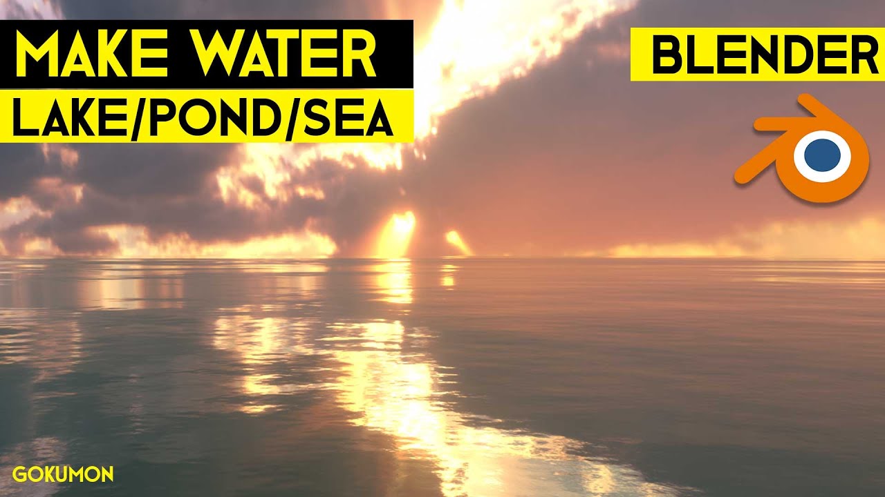 Make Quick Water | Lake/Backwater | Blender Tutorial