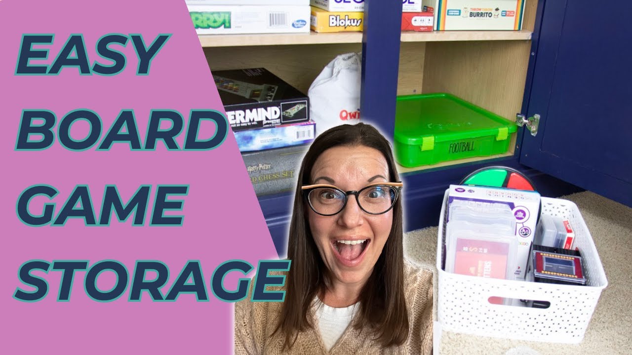 Space-Saving Board Game Storage Ideas #boardgameorganization #boardgamestorage