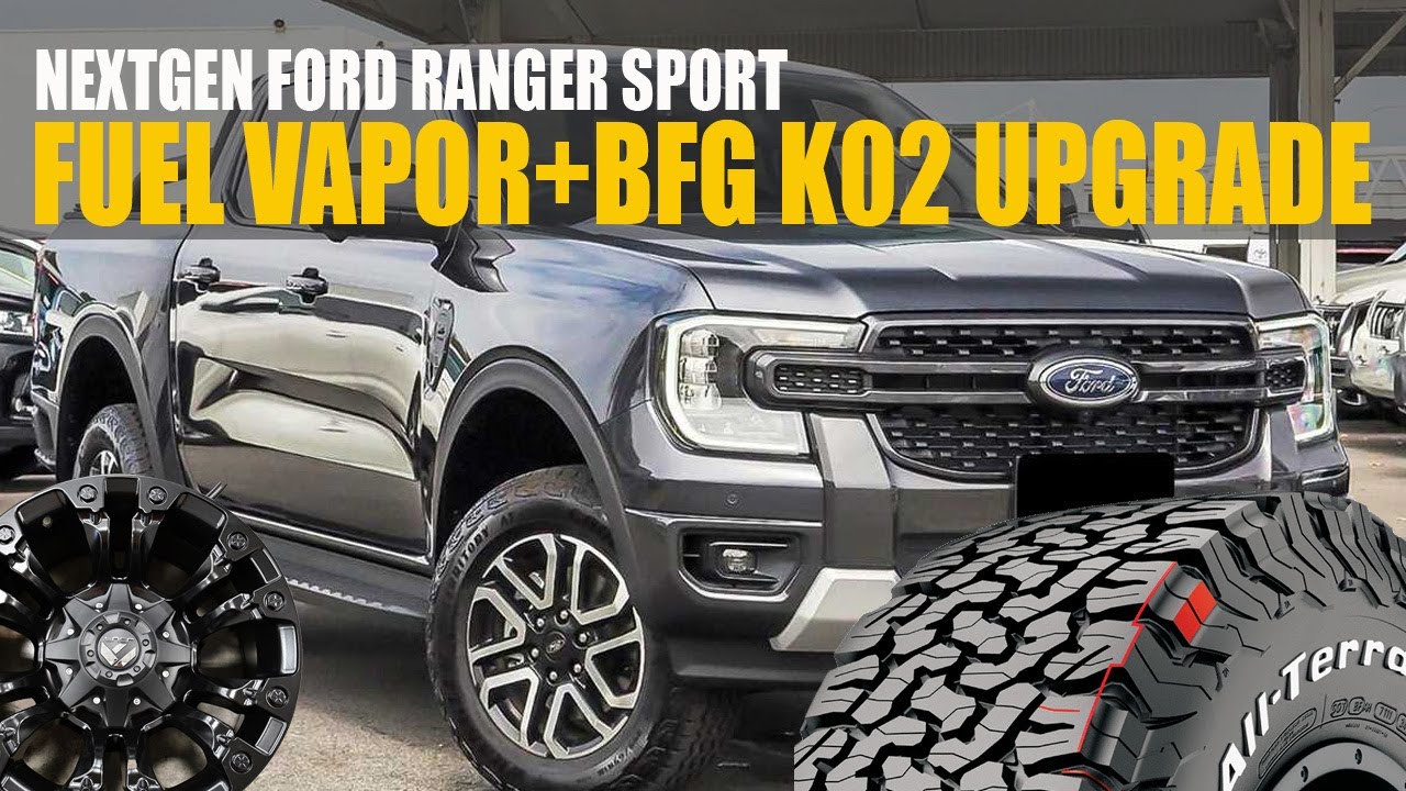 NextGen Ford Ranger Sport 4x4 AT Change Tire & Mags / BFGoodrich 265/65R18 & Fuel Vapor 18