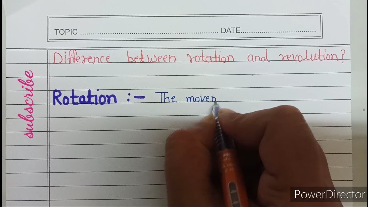 Difference between rotation and revolution#arintelligentkids