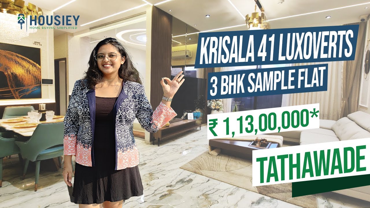 Krisala 41 Luxoverts Tathawade | 3 BHK Sample Flat Tour | Krisala Tathawade Project