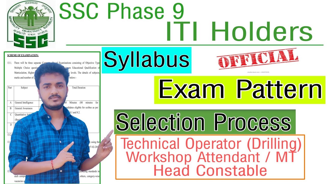SSC Phase 9 Syllabus, Exam Pattern, Selection Process| SSC Phase 9 selection post Syllabus 2021 #ssc