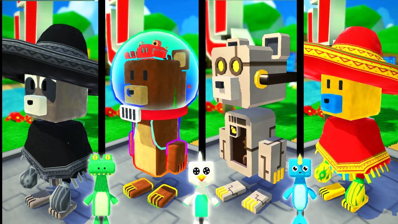 All Removed Skins & Outfits in Multiplayer Update Super Bear Adventure Gameplay Walkthrough 