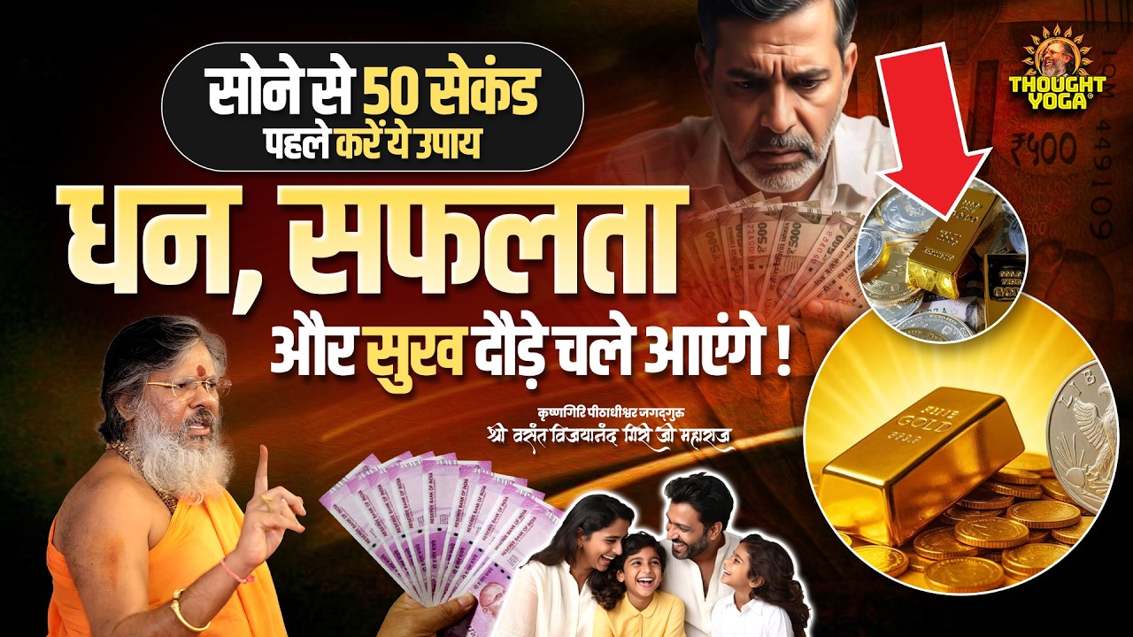 सोने से 50 सेकंड पहले करें ये उपाय – धन, सफलता और सुख दौड़े चले आएंगे || Thought Yoga