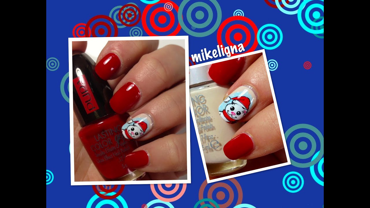 Xmas Bear Nails #3